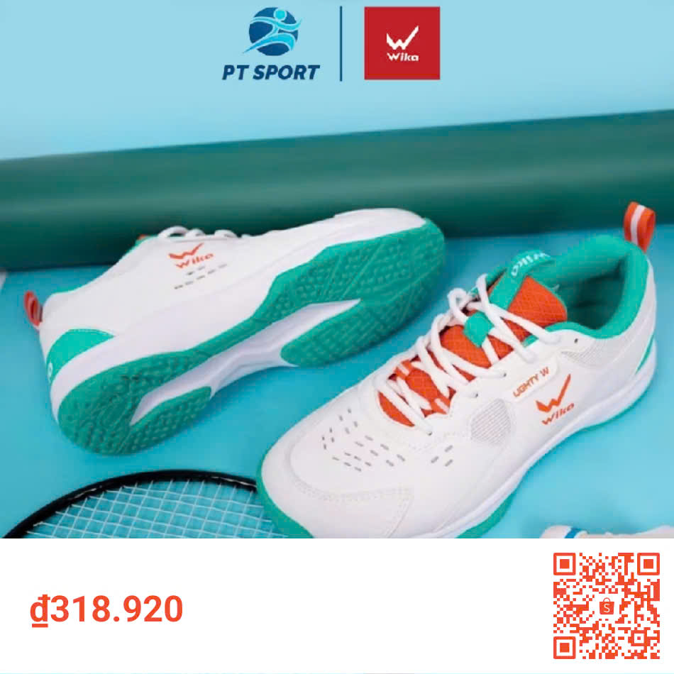 Giày Thể Thao Cầu Lông Bóng chuyền Wika MARU, FLEXI Chất Liệu Da Pu Chống Xước Đệm Đế EVA, Nhẹ, Bền